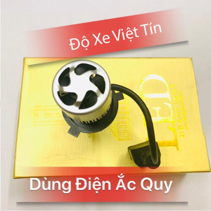 ĐÈN PHA LED KC15 X7s 3 TIM H4 LED TRẮNG ( giá 1 chiếc) - Việt Tín
