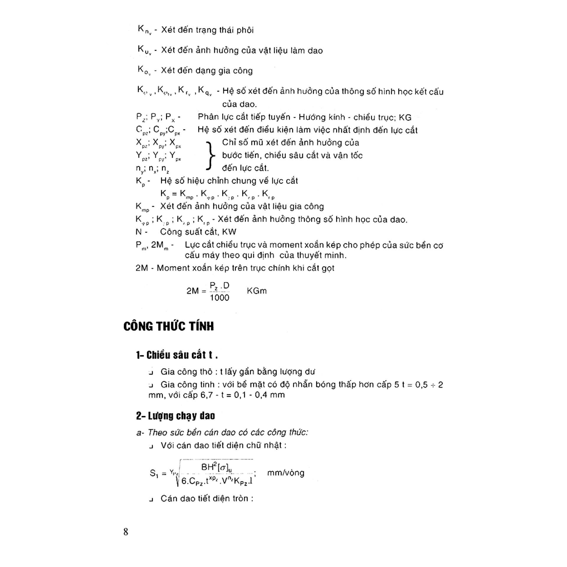 Chế Độ Cắt - Gia Công Cơ Khí