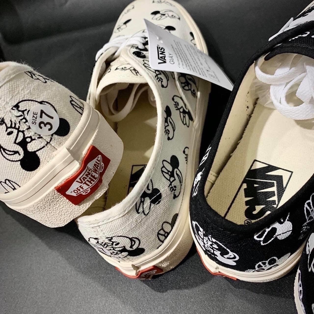 [TẶNG HỘP] Giày thể thao vanzz MICKEY ĐEN - TRẮNG