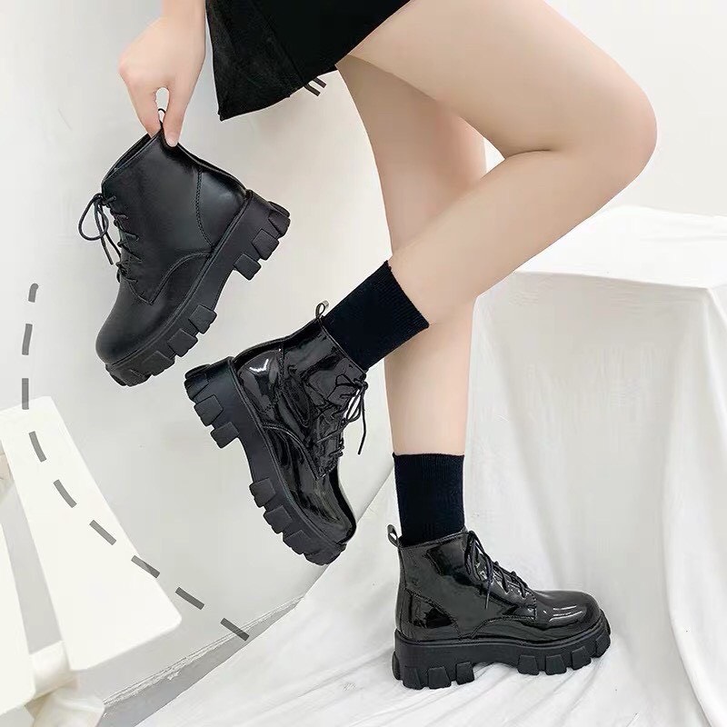 Bốt nữa HÀn Quốc cổ lửng phong cách cá tính trẻ trung