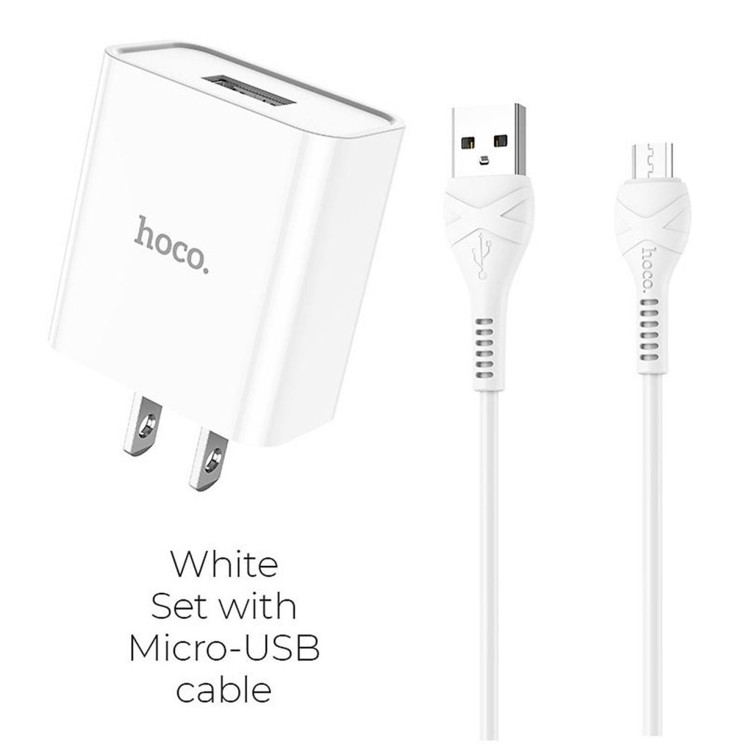 Bộ Sạc Nhanh Hoco C81 Sạc Nhanh 5V/2.1A Đủ 3 Chân Ip/Micro/Type_C