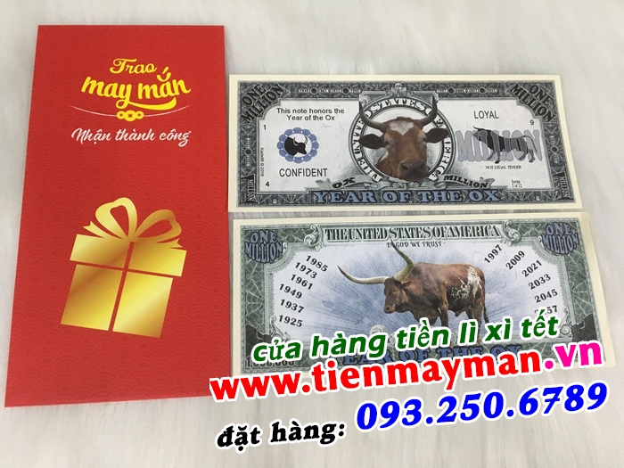 Một triệu đô mỹ hình con Trâu lưu niệm