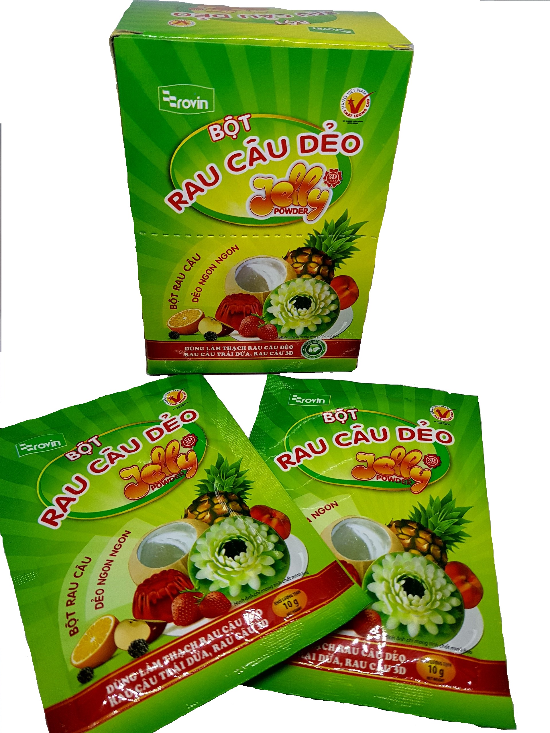 Bột rau câu dẻo Hoàng Yến 10gr