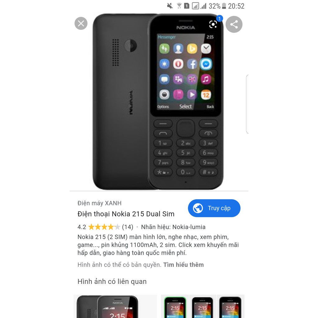 Nokia N215, 4G hàng chính hãng