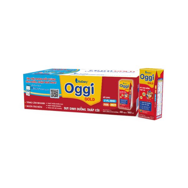 Sữa bột pha sẳn Oggi Gold 110ml và 180ml (Thùng 48 hộp)