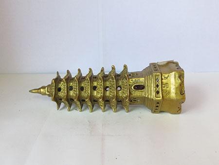Tháp văn xương đồng 7 tầng cao 17 cm
