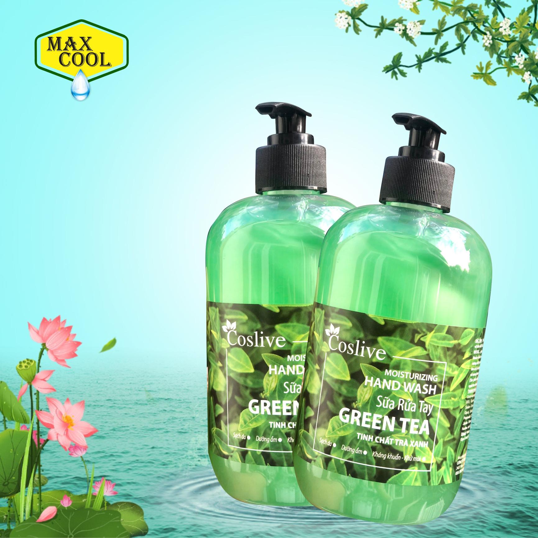 Sữa rửa tay tinh chất trà xanh (Coslive Moisturizing Hand Wash) 500ml