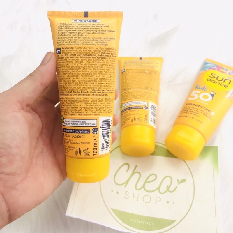 Kem chống nắng Sundance Kids Đức 100ml