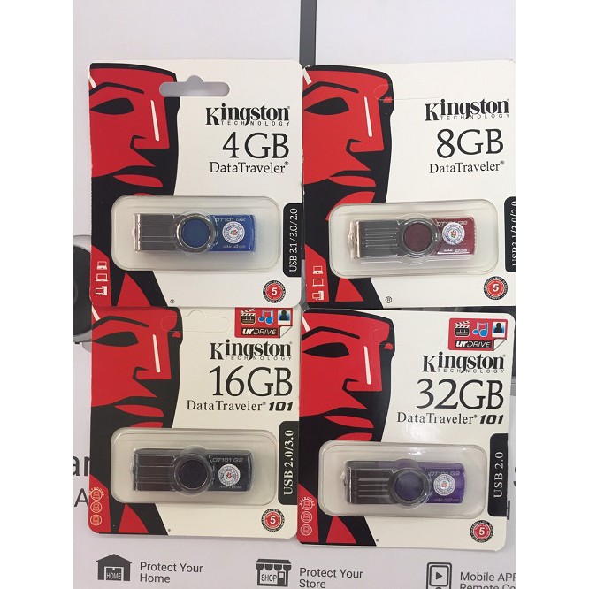 USB 2.0 4GB KINGSTON Tem FPT