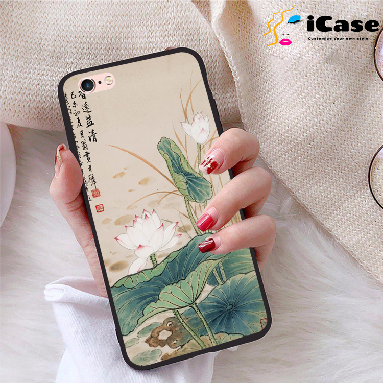 Ốp lưng iPhone 6 viền dẻo TPU BST Sen