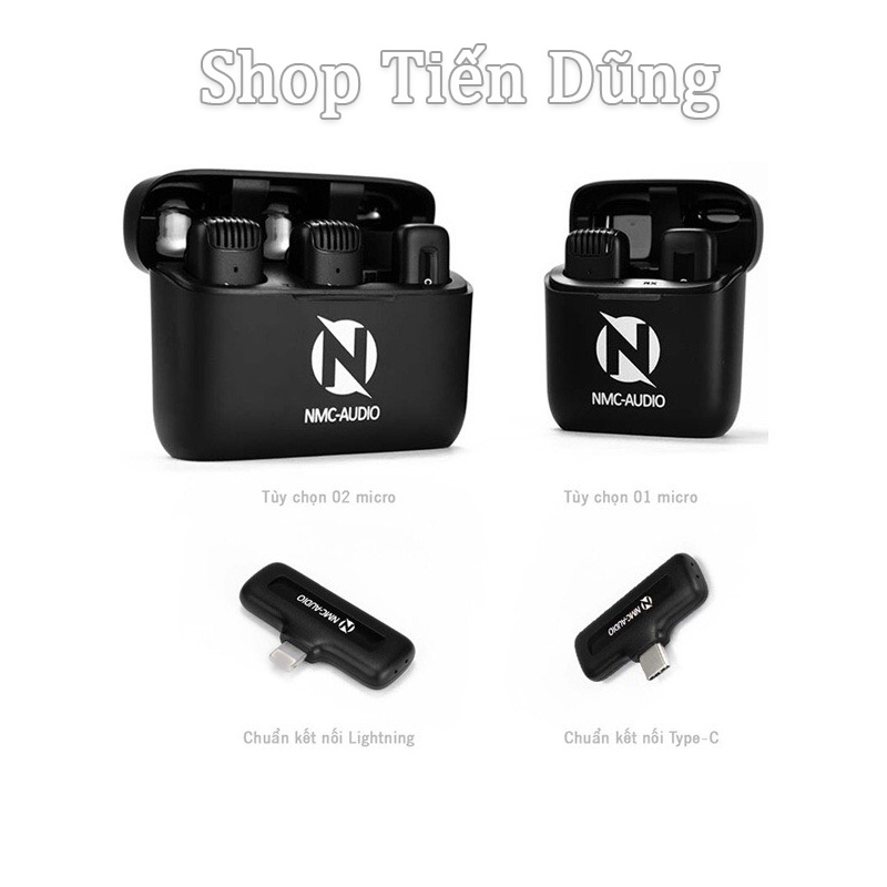 Micro cài áo không dây dành cho thu âm điện thoại NMC Audio NMC2811 chất lượng cao thu xa 30m và sóng 2.4g xiên tường
