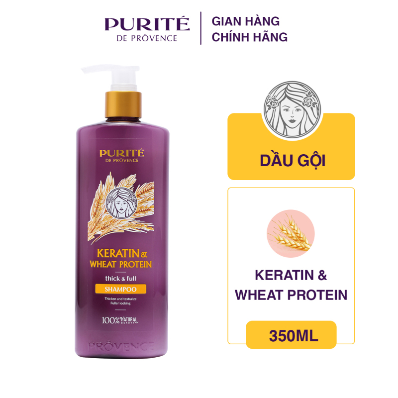 Dầu Gội Dưỡng Tóc Purite Keratin và Wheat Protein - 350ml nhập khẩu