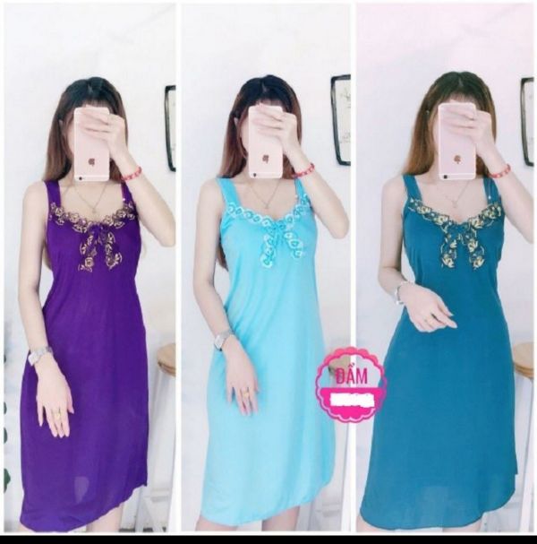 [HCM]Đầm ngủ thun lạnh mặc nhà vải siêu mát - Đầm thun lạnh nữ  M36