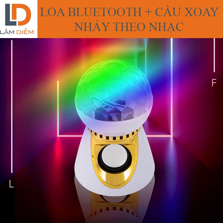 Bluetooth speaker combination Bridge rotating stage lights flash along with the music CQ2