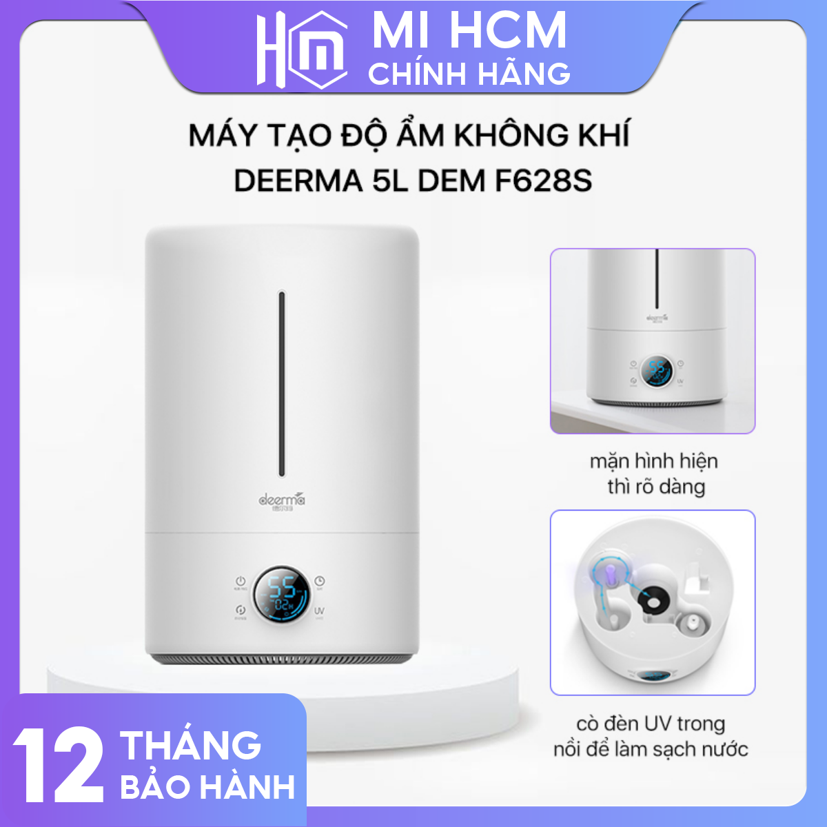 Deerma máy tạo độ ẩm không khí deerma 5l dem f628s - máy phun sương