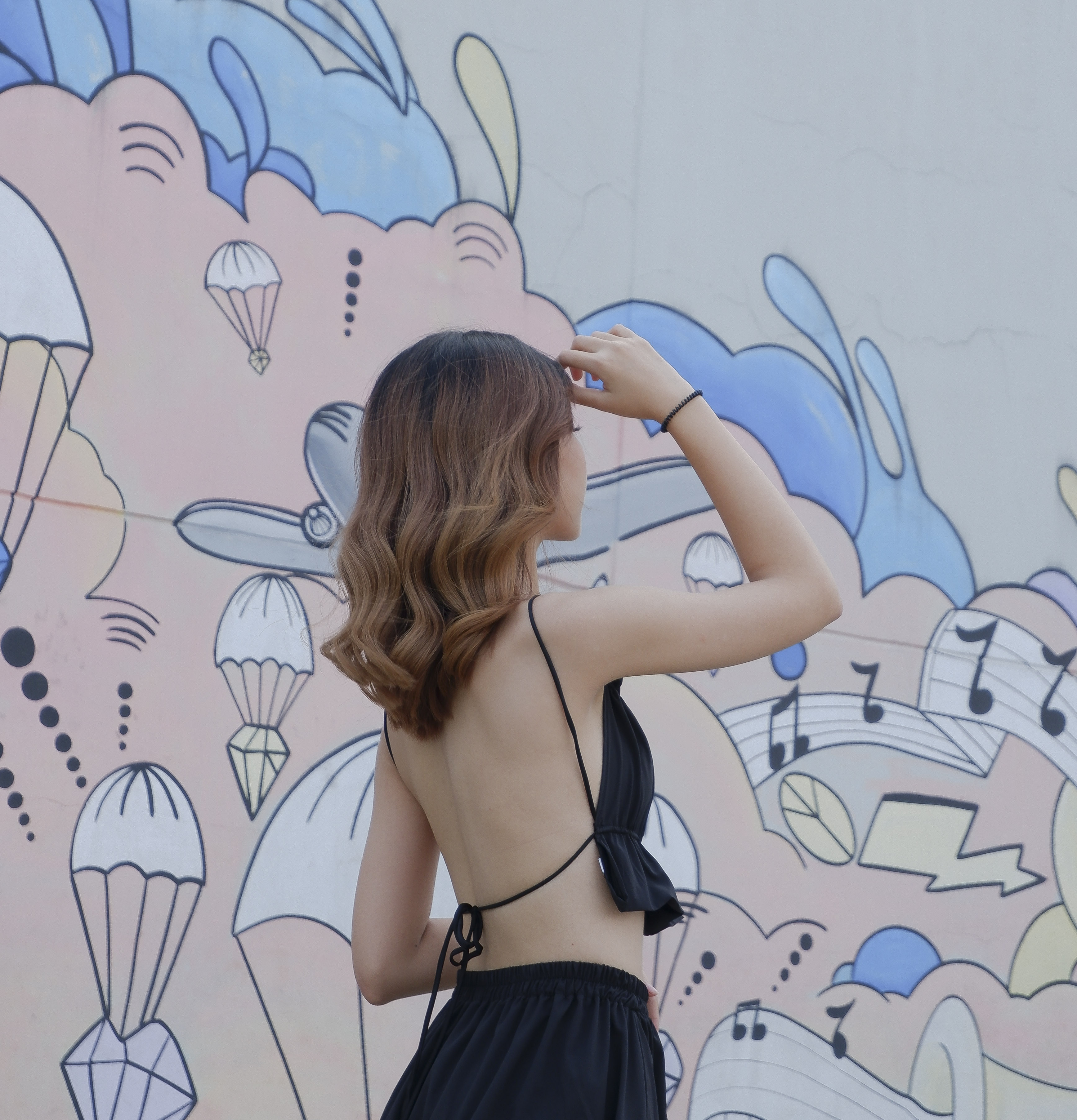 Croptop viền bèo dây lưng EXAC61EXISTS BEAUTY