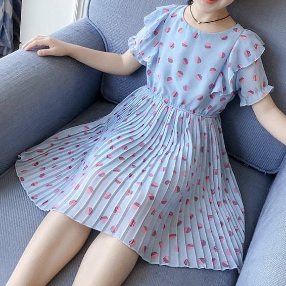 Váy Đầm Voan Xòe Chấm Bi Cho Bé Gái (N00156)