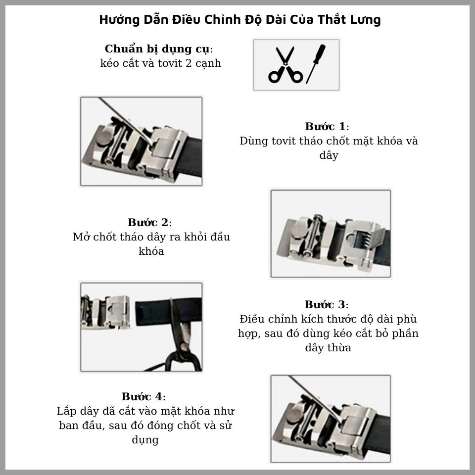 Thắt Lưng Nam Công Sở Cao Cấp Gence, Dây Nịt Nam Da Bò LG09