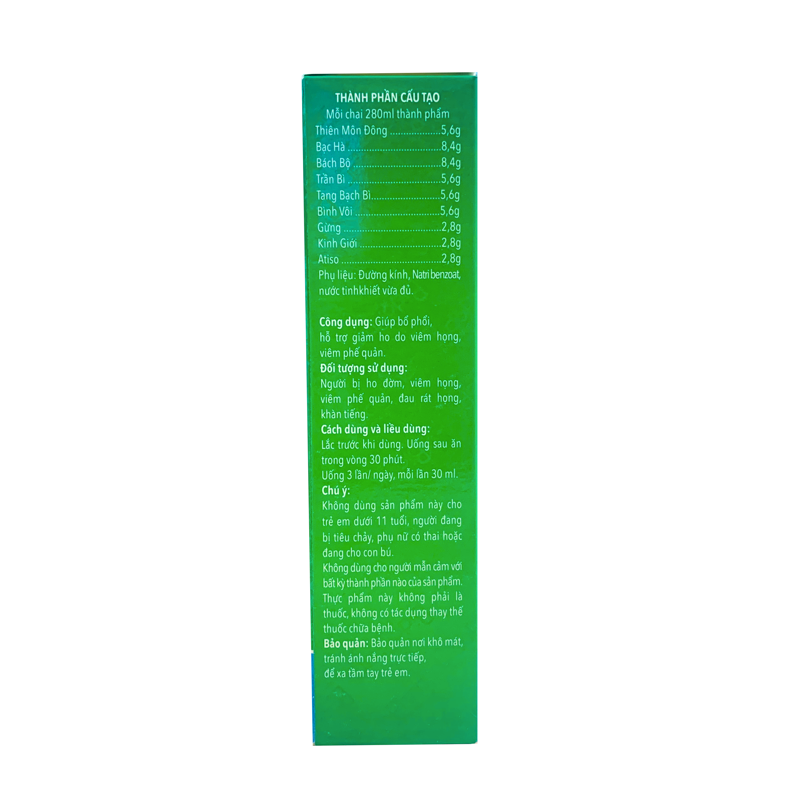 Thiên Môn Bổ Phổi 280ml Giúp Giảm Ho, Bổ Phổi