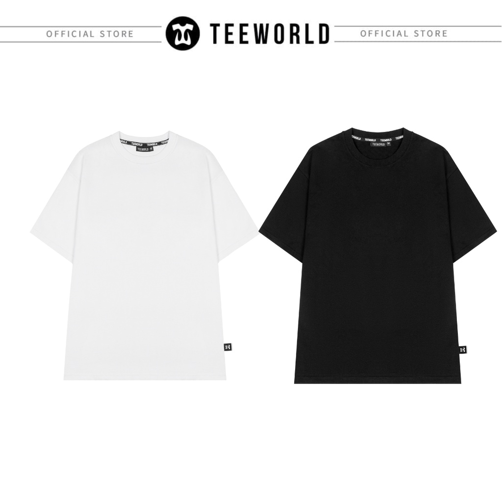 Áo Thun Trơn Local Brand Teeworld Basic Trắng Đen Form Oversize Unisex