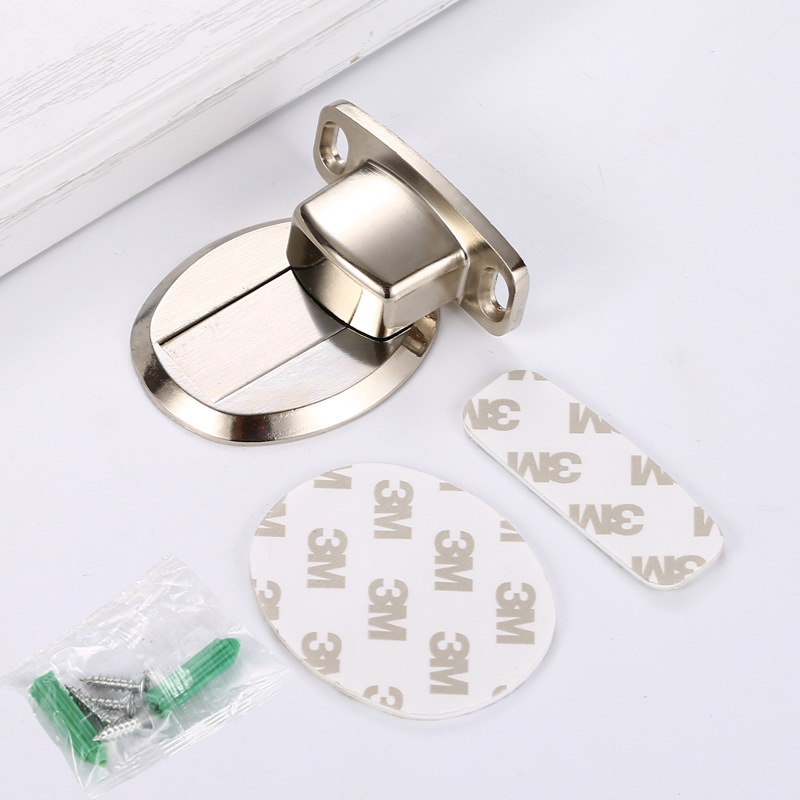 Chặn cửa nam châm đế mỏng, hít cửa inox 304 dạng VUÔNG bền đẹp chống va đập tiện dụng