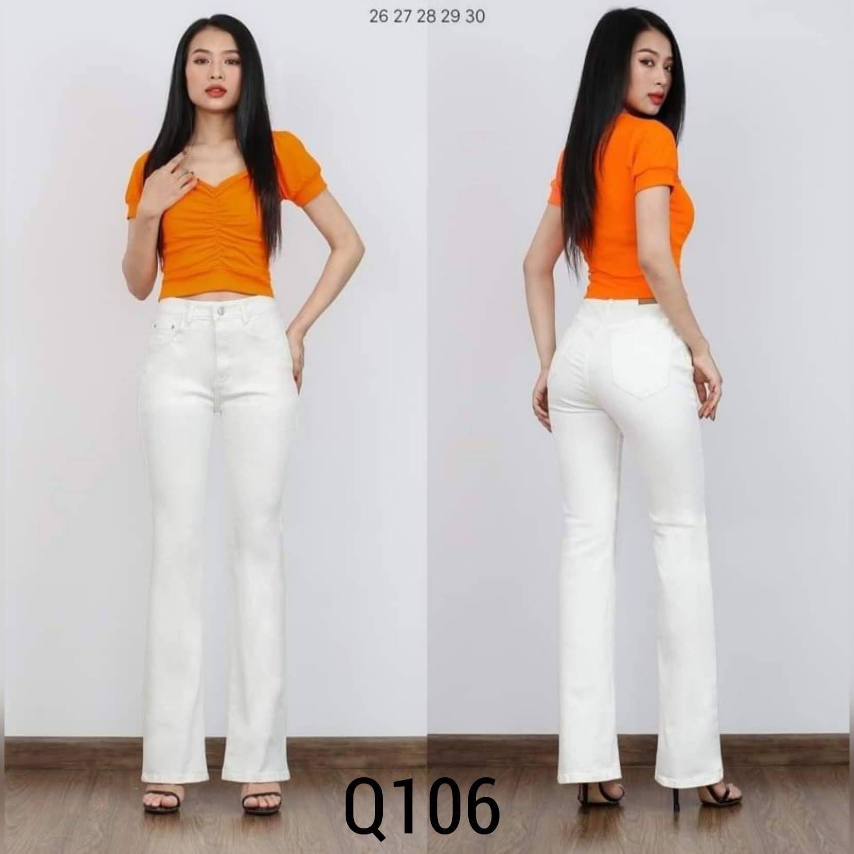 Quần jeans, quần bò nữ màu trắng
