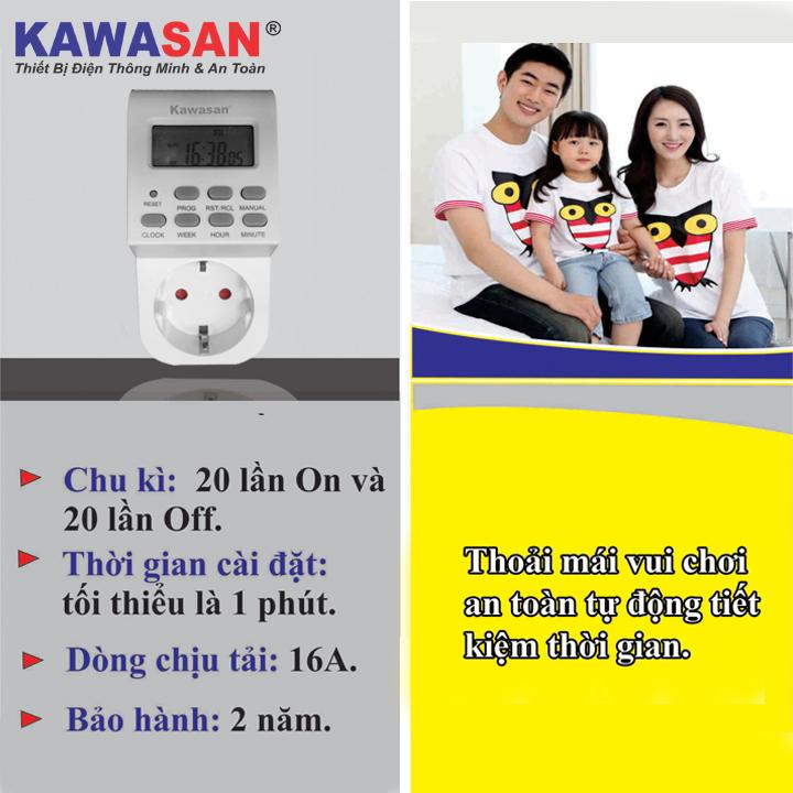 Ổ cắm hẹn giờ kỹ thuật số Kawasan TGE2B