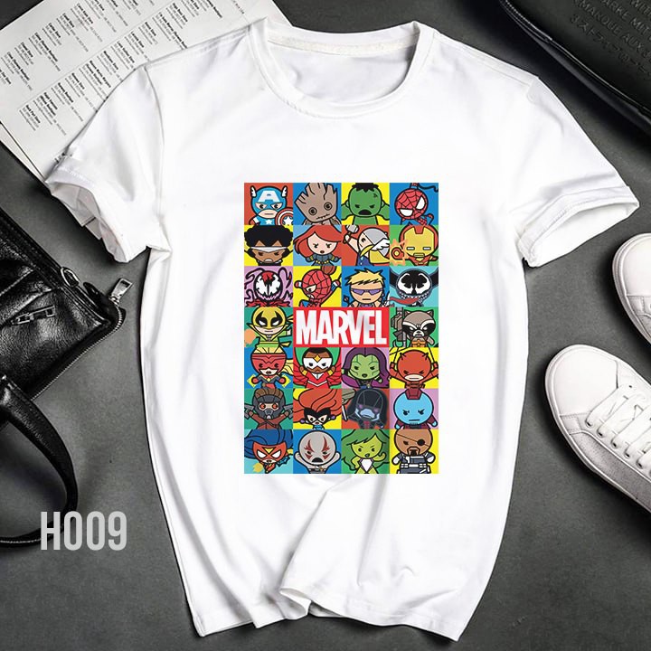 [HCM]Áo thun unisex marvel chibi siêu cute vải dày mịn