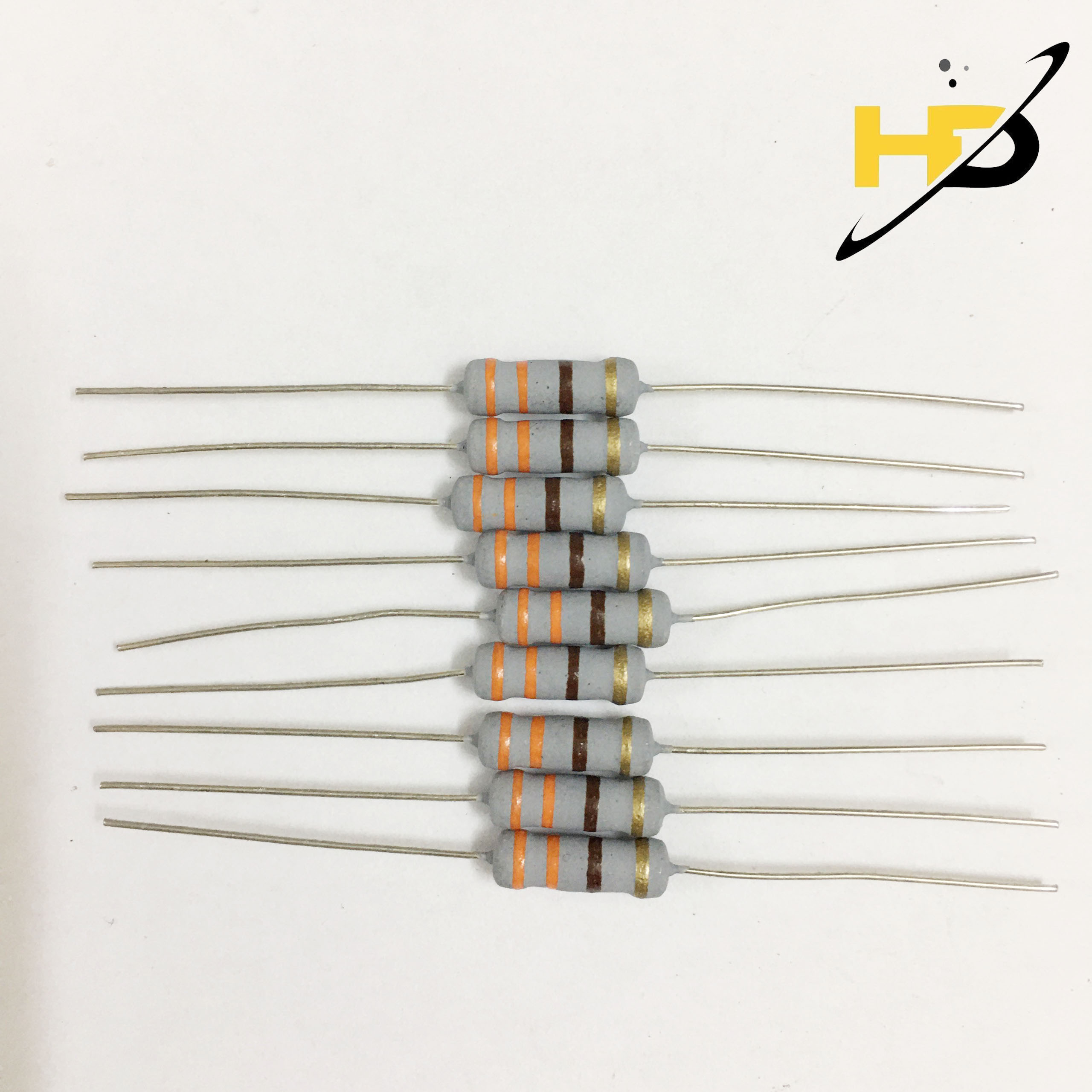 Bộ 20 Con Điện Trở Công Suất 330 Ohm 1W Chân Đồng, Linh Kiện Điện Tử