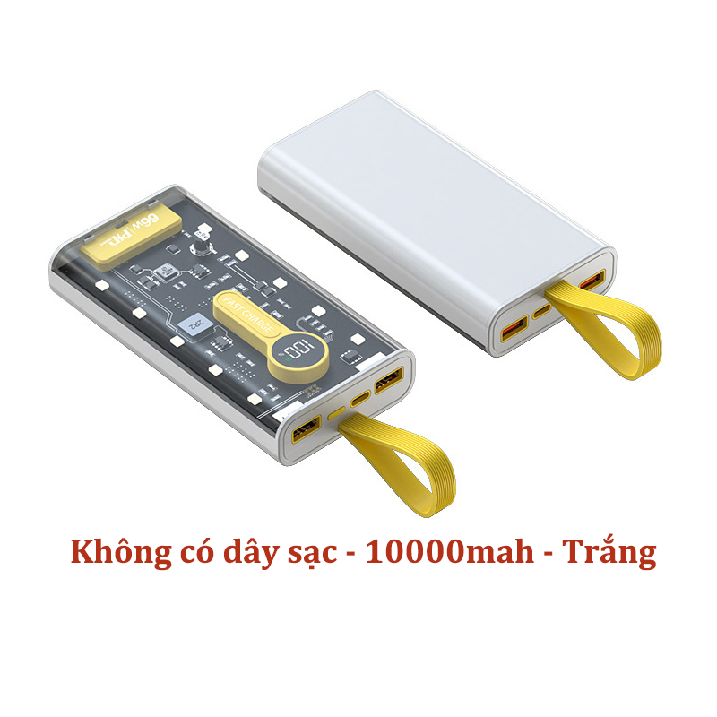Pin sạc dự phòng 20000mah Hỗ trợ sạc nhanh 22.5W-40W, hỗ trợ đầu ra 66W tối đa,Tích hợp 2 cổng sạc đầu ra và màn hình Led hiển thị pin