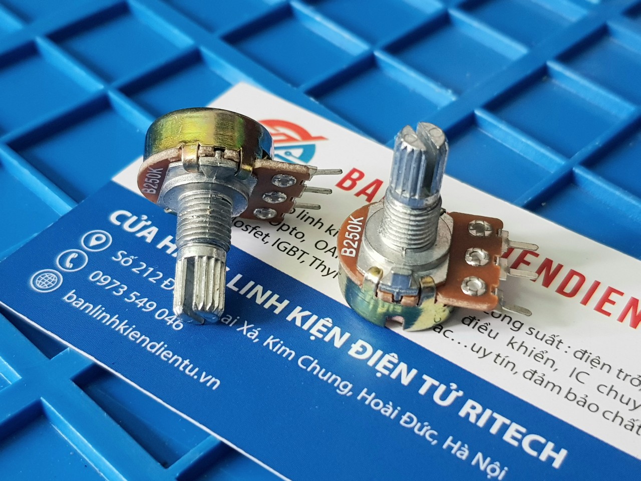 Chiết áp đơn 250k wh148-b250k 15mm hàng chính hãng