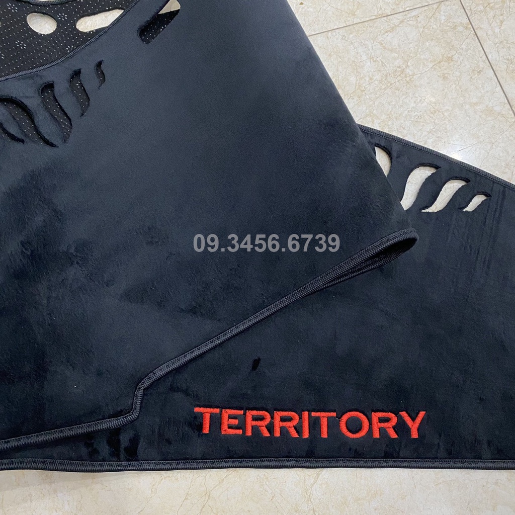 Thảm taplo xe Ford Territory 2022 2023 chất liệu nhung lông cừu, màu đen - Pedanauto