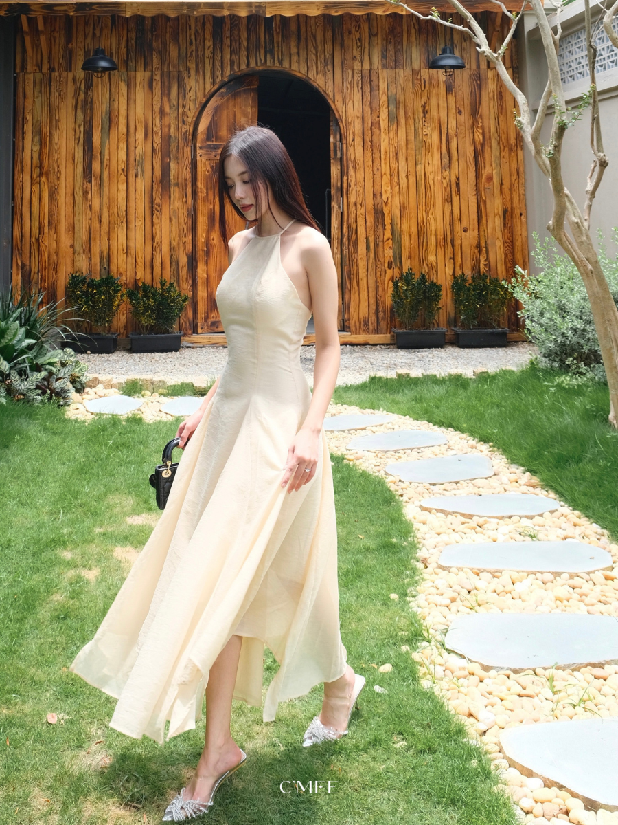 [CMEE] Đầm cổ yếm Aurora Midi Dress