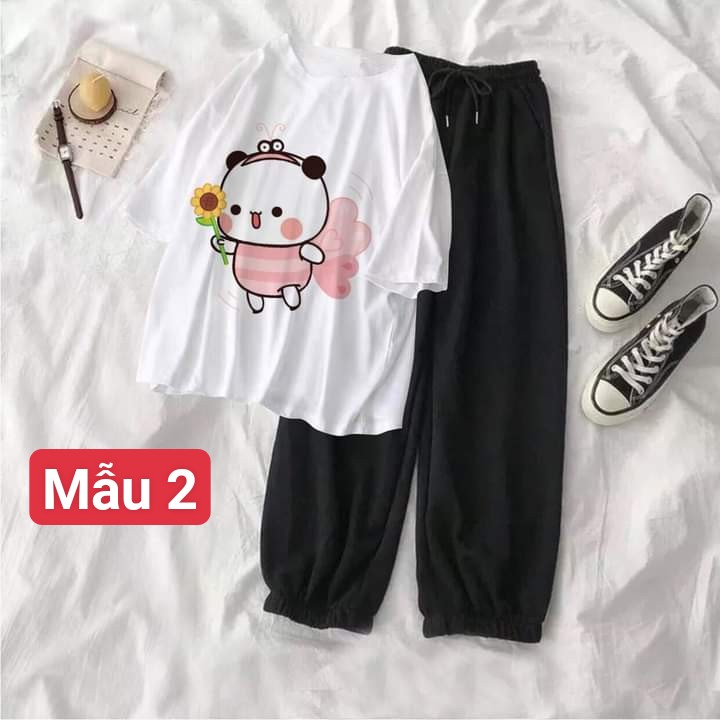 Sét 2 món áo thun kèm quần bo.m siêu cute 90