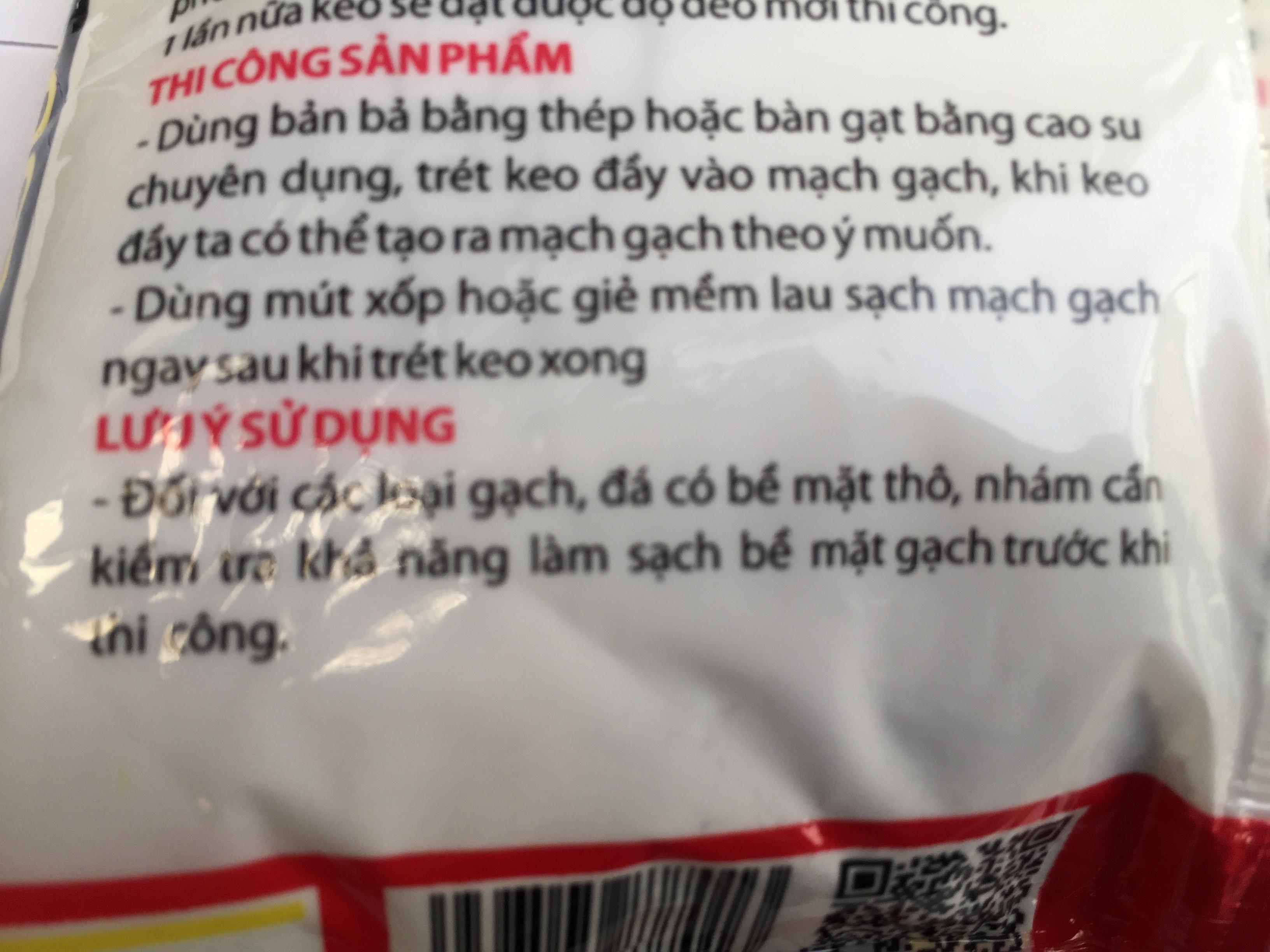 Keo chà mạch - Bột trét mạch bịch 1kg