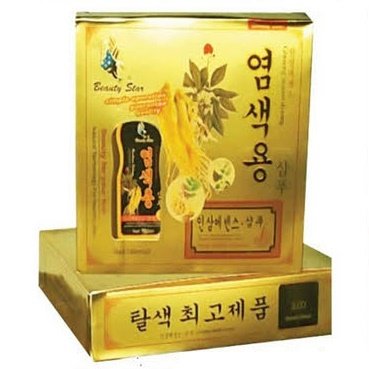 Dầu gội đen tóc Nhân sâm Ginseng Instant Dyeing 30 ml x 10 Dầu gội đen tóc Beauty star  Làm đen tóc một cách tự nhiên, bền màu, Không gây hư tổn cho tóc như khi dùng thuốc nhuộm