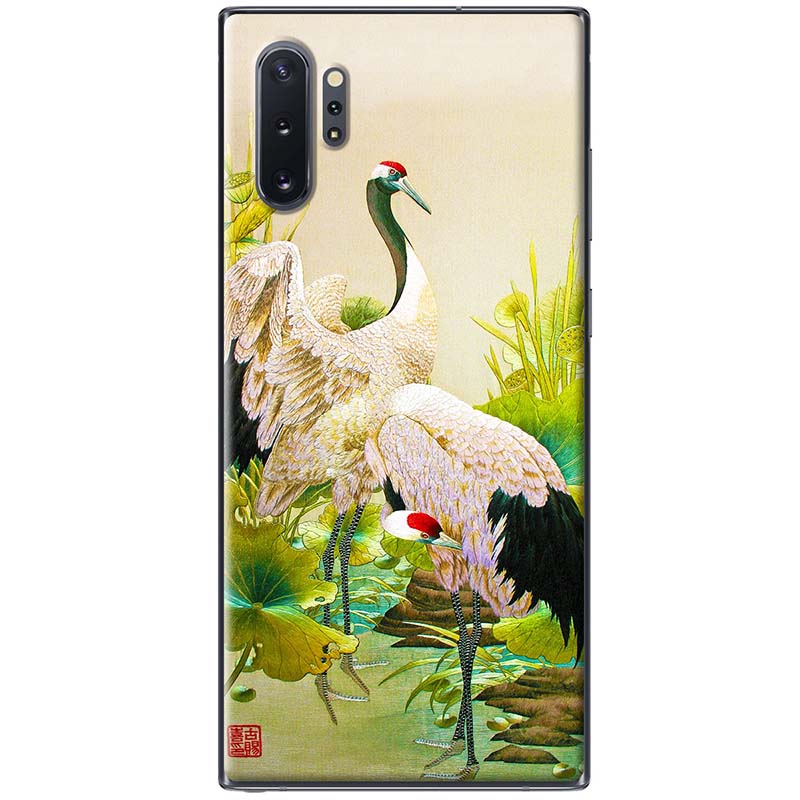 Ốp lưng dành cho Samsung Galaxy Note 10, Note 10 Plus, Note 10 Lite, Note 20, Note 20 Ultra mẫu Chim hạc