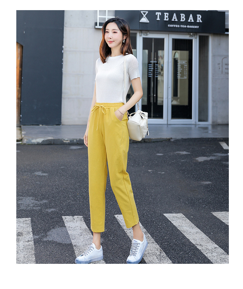 Quần đũi nữ dáng dài kết nơ phong cách