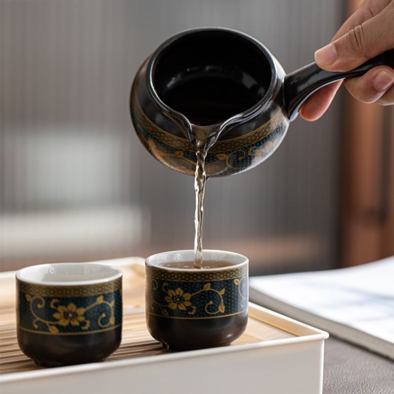 Bộ Ấm Chén Pha Trà Cối Xay (bao gồm 1 ấm trà, 6 chén trà và 1 bộ cối xay)