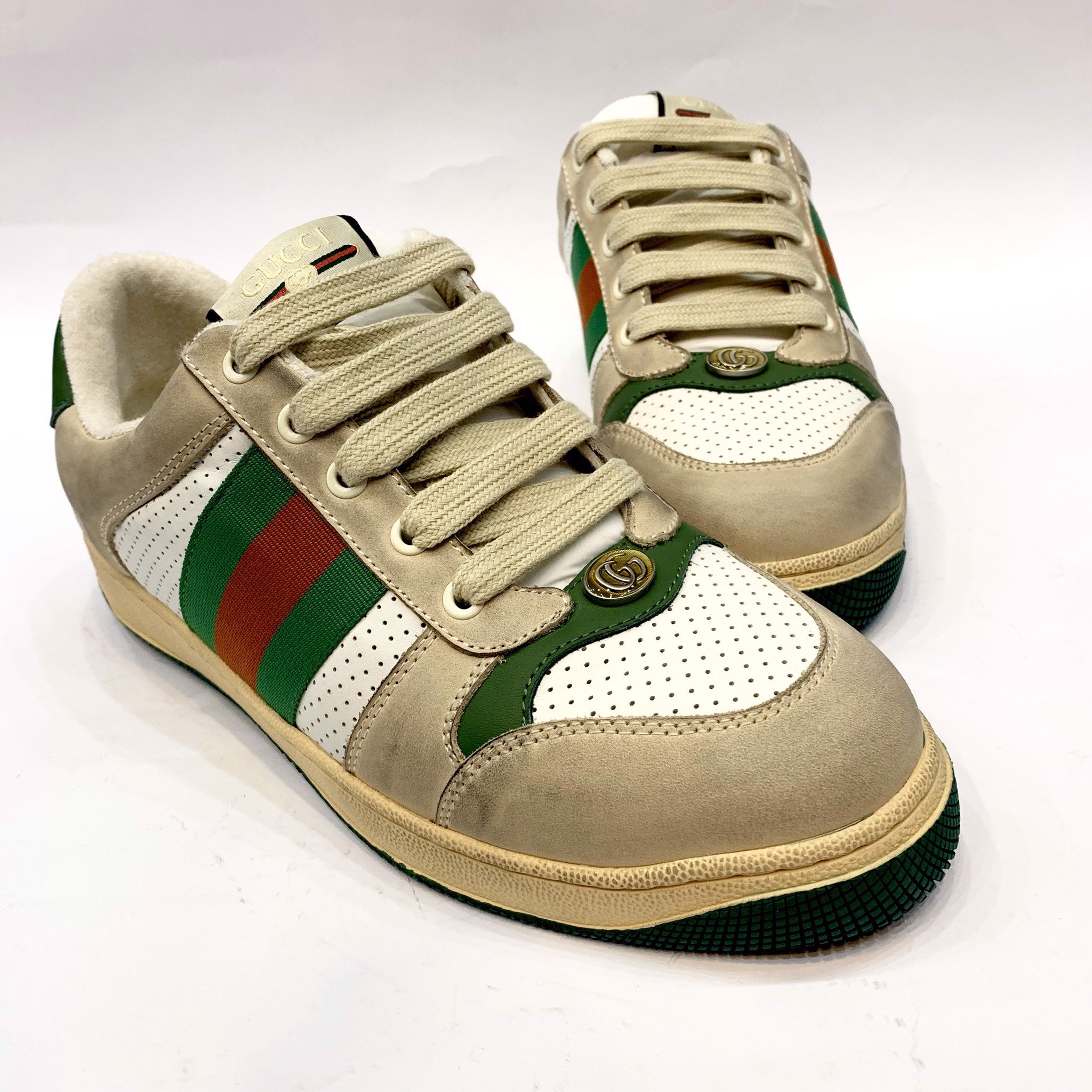 Giày Sneaker Nam nữ Guccii Screener leather( Giày Guccci Sơn Tùng MTP)
