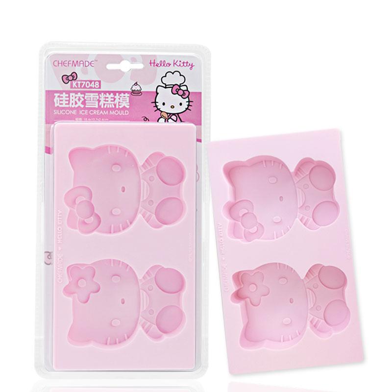 Hello Kitty (Hello Kitty) Được Ủy Quyền Chính Hãng Silicone Ice Cream Khuôn Sáng Tạo Vật Trang Trí Chefmade Học