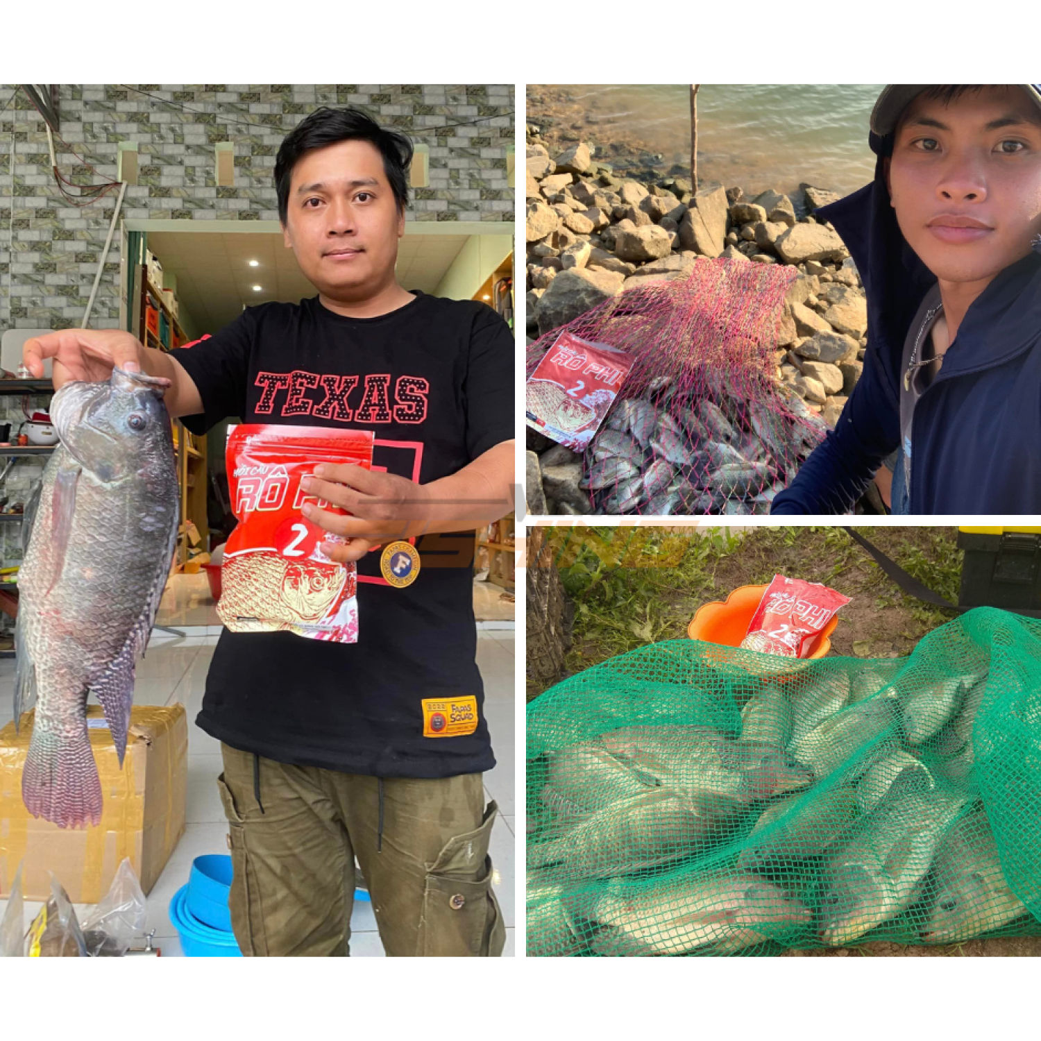 Mồi Câu Rô Phi 1 - 2 Kim Long 250g Câu Cá Rô Phi Siêu Nhạy