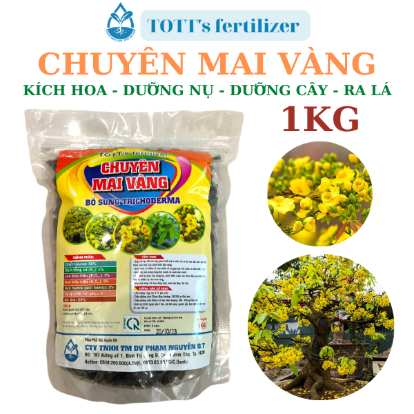 Combo Phân Bón Mai chuyên dùng chăm sóc cây Mai (nảy chồi 30-10-10, bung đọt, phân mai)