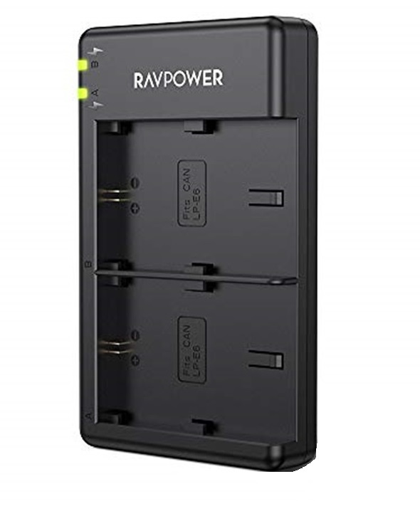 Sạc máy ảnh Ravpower LP-E6/E6N