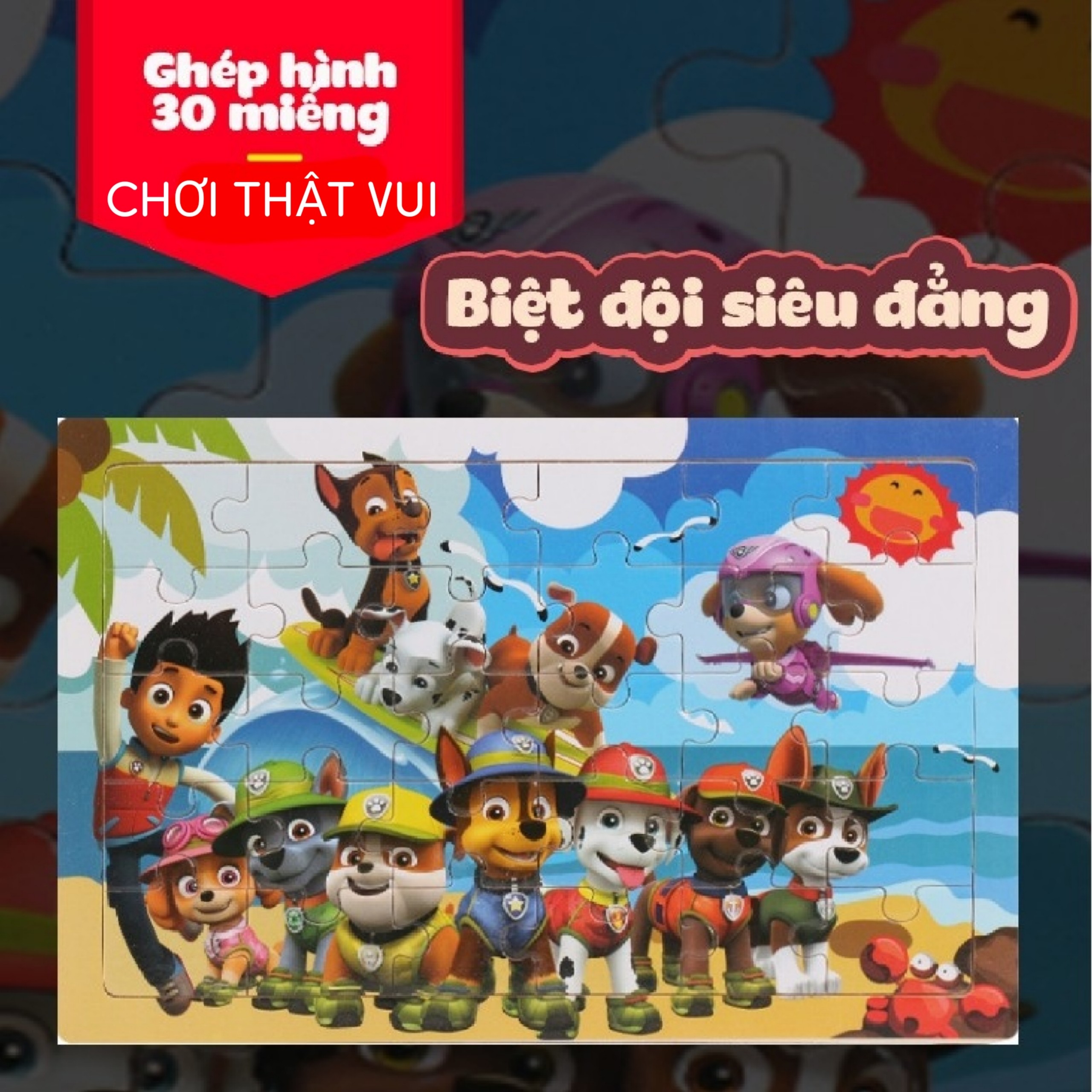 Ghép hình puzzle bằng gỗ cho bé