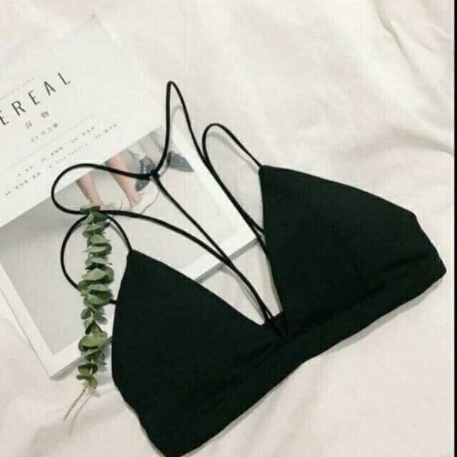 Áo Bra Satin Cổ V Sexy