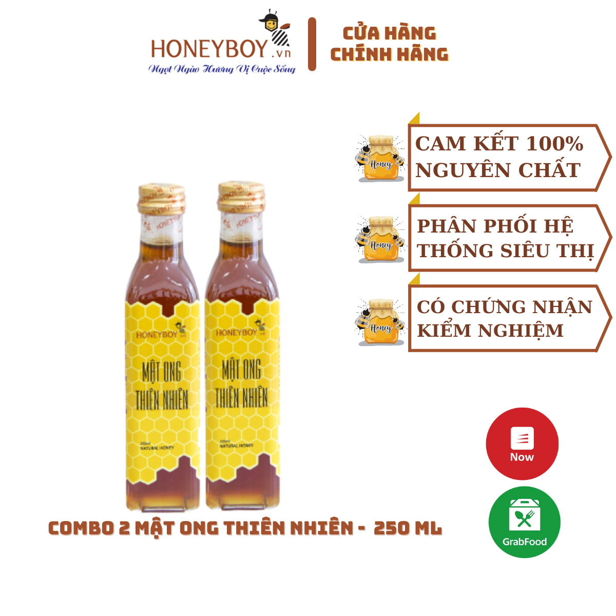 Bộ 2 Mật ong thiên nhiên HONEYBOY 250ml