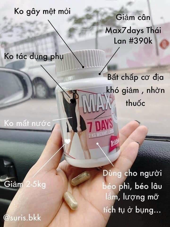 Viên Uống Giảm Cân Max Slim 7 Days