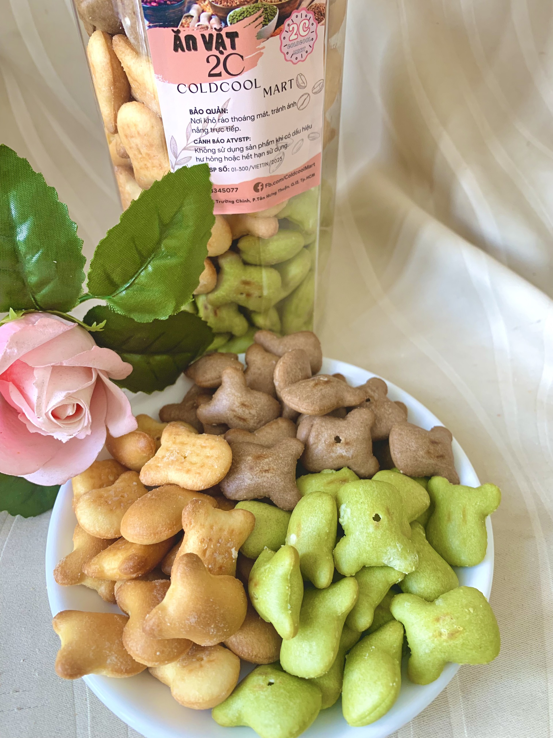 Bánh Gấu Nhân Kem Mix 3 Vị 420g 2c Mart