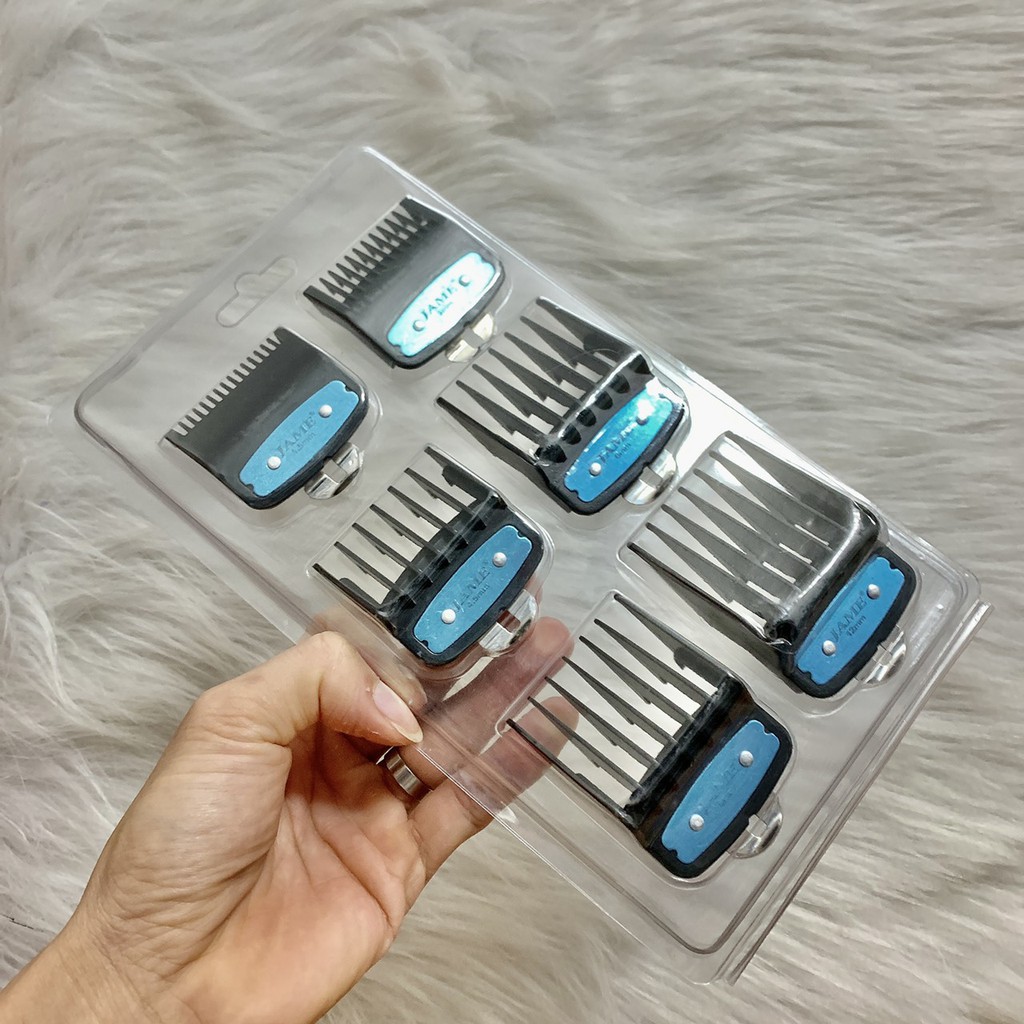 Bộ 6 cữ tông đơ gá thép phù hơp cho dòng tông đơ fade jame, kemei, chaoba, szs f32, f35, wahl